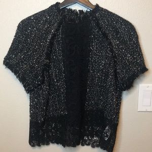 Zara Laced & Knitted Top